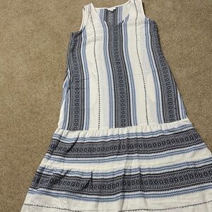 J. Jill Blue and White Patterned Maxi Dress